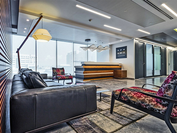 前臺辦公室裝修效果圖-合肥卓創裝飾公司