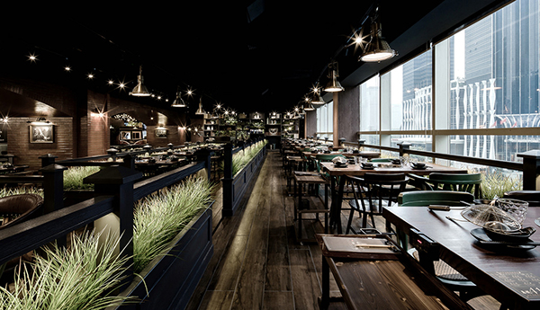 工業風合肥餐飲店面設計效果圖